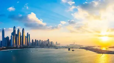 Middle Eastern skyline representing global payment channels and cross-border remittance
